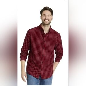 NWT Goodfellow & Co. Red and Black Check Flannel■ Standard Fit Men's Size M